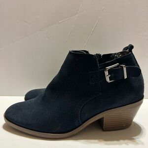 Sonoma Navy Blue Suede Ankle Boots,size 8